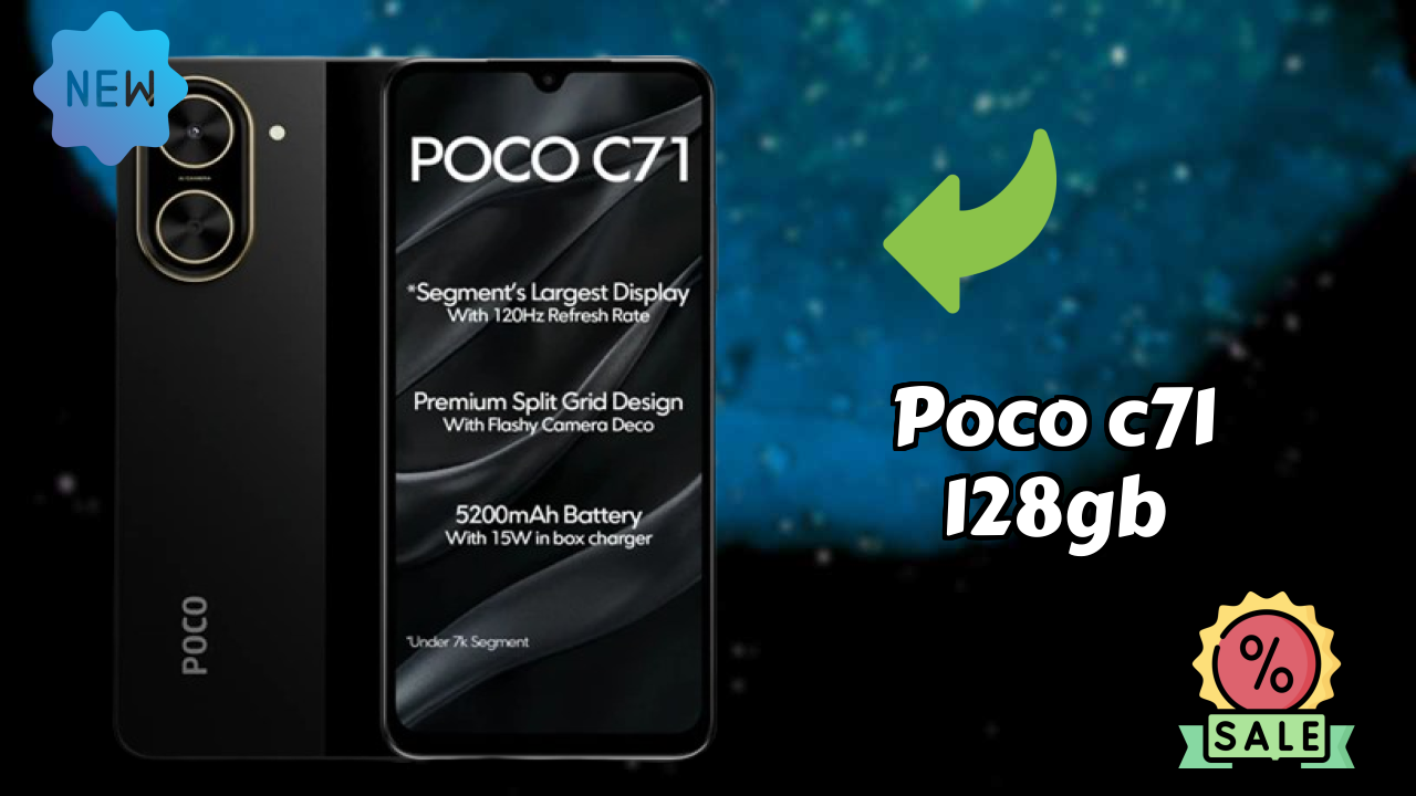 POCO C71 128GB Display Size: 6.88 Inches (17.48 Cm) Screen Test