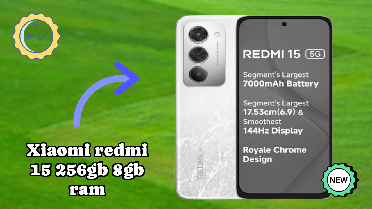 Xiaomi Redmi 15 256GB 8GB RAM Display Size: 6.9 Inches (17.53 Cm) Screen Quality